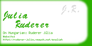julia ruderer business card
